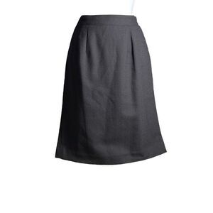 Lord & Taylor The American Petite Women's Pure New Wool Black Skirt Size SP